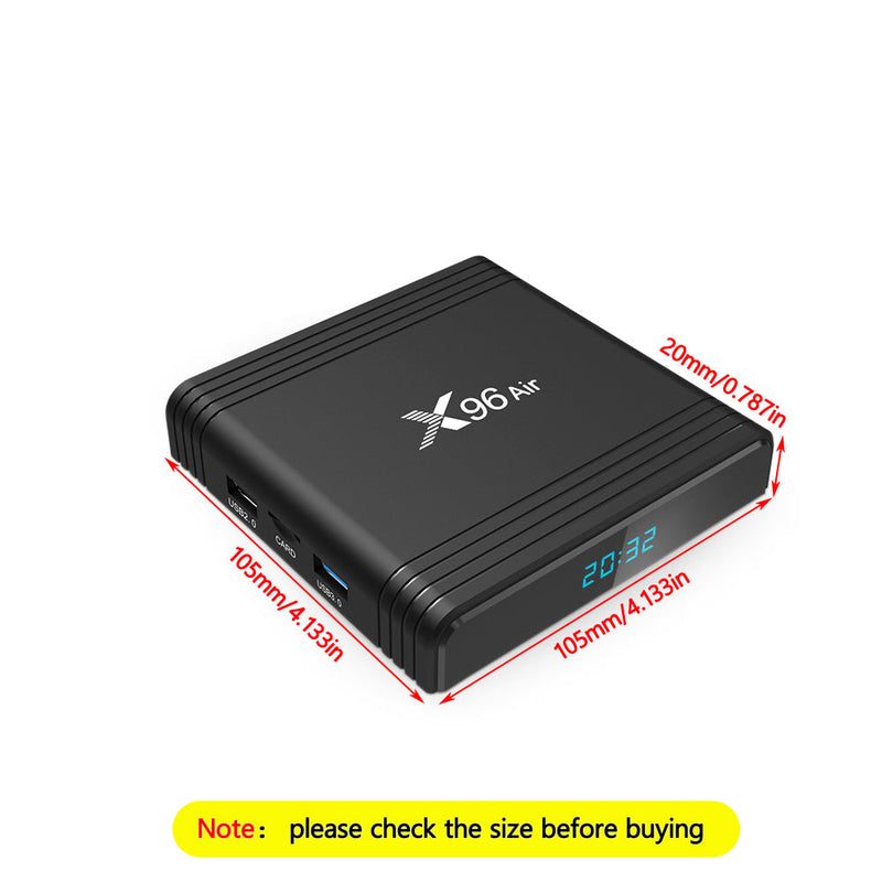 X96Air Android 9.0 4+32GB 8K Wifi Media Player TV BOX H616 رباعي النواة 3D EU Plug