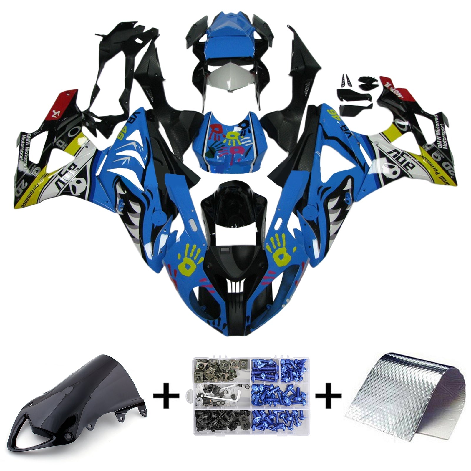 Amotopart BMW S1000RR 2009-2014 Kit Carenado Carrocería Plástico ABS