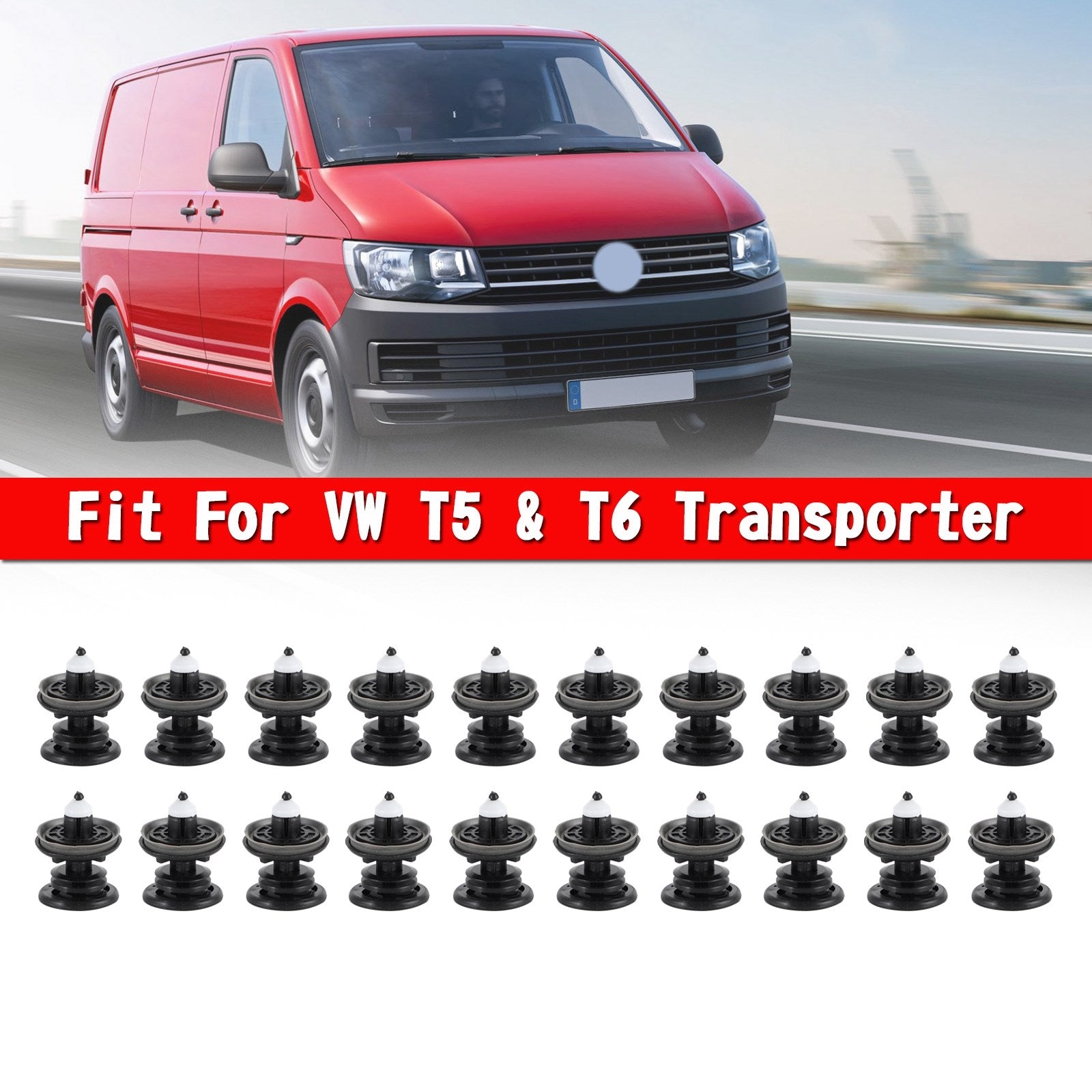 20X Interior Door Panel Card Trim Clip 7L6868243 For VW T5 Transporter 2003 Audi Generic