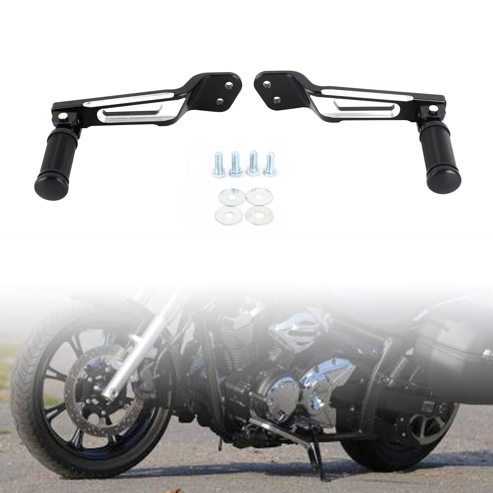 CNC Rear Passenger Foot Pegs For Yamaha Bolt XVS950 XVS950R-Spec 2014-2020 Generic