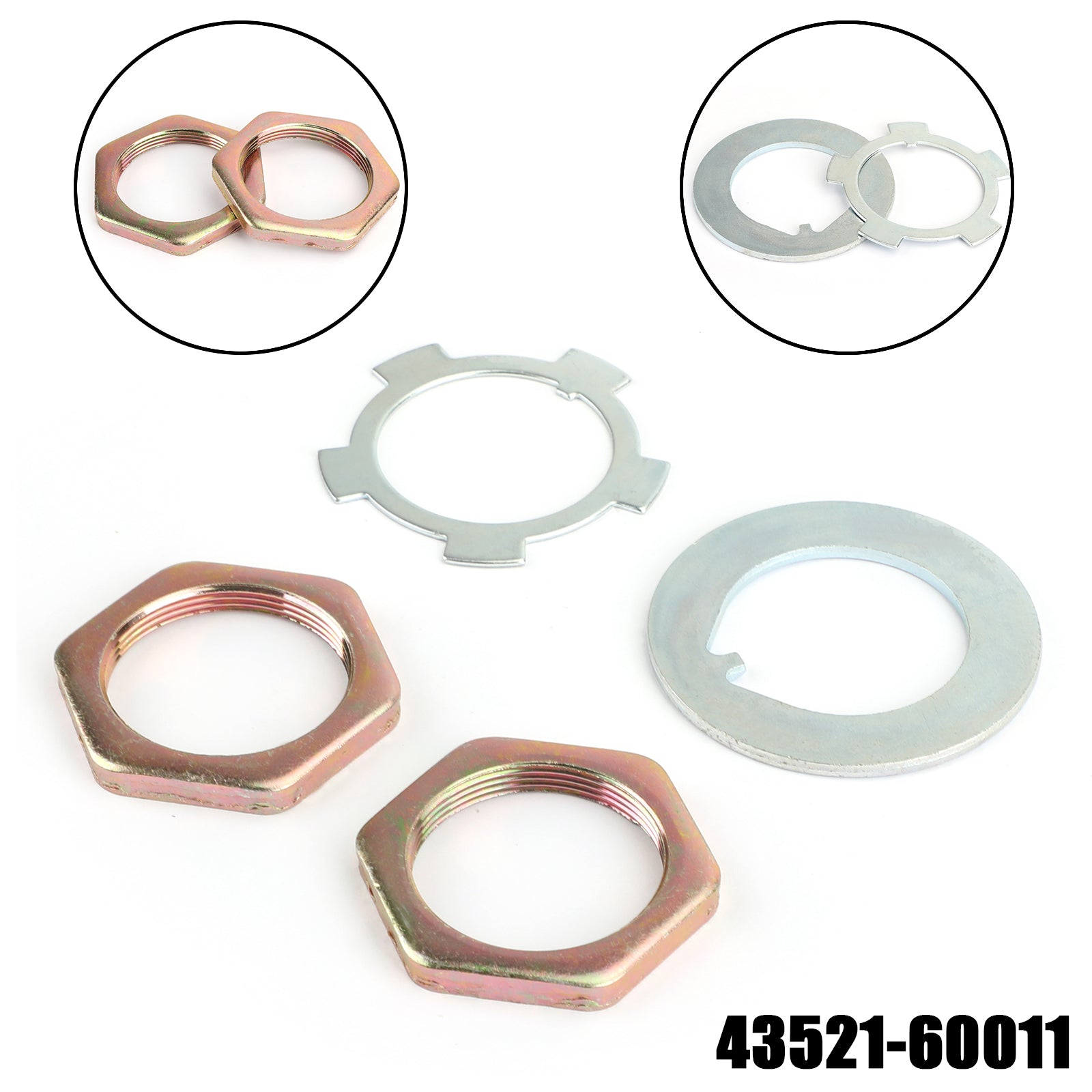 4352160011 Kit de arandela de tuerca de seguridad del eje del eje del eje delantero 43521-60011 para Toyota Hiluxs genérico