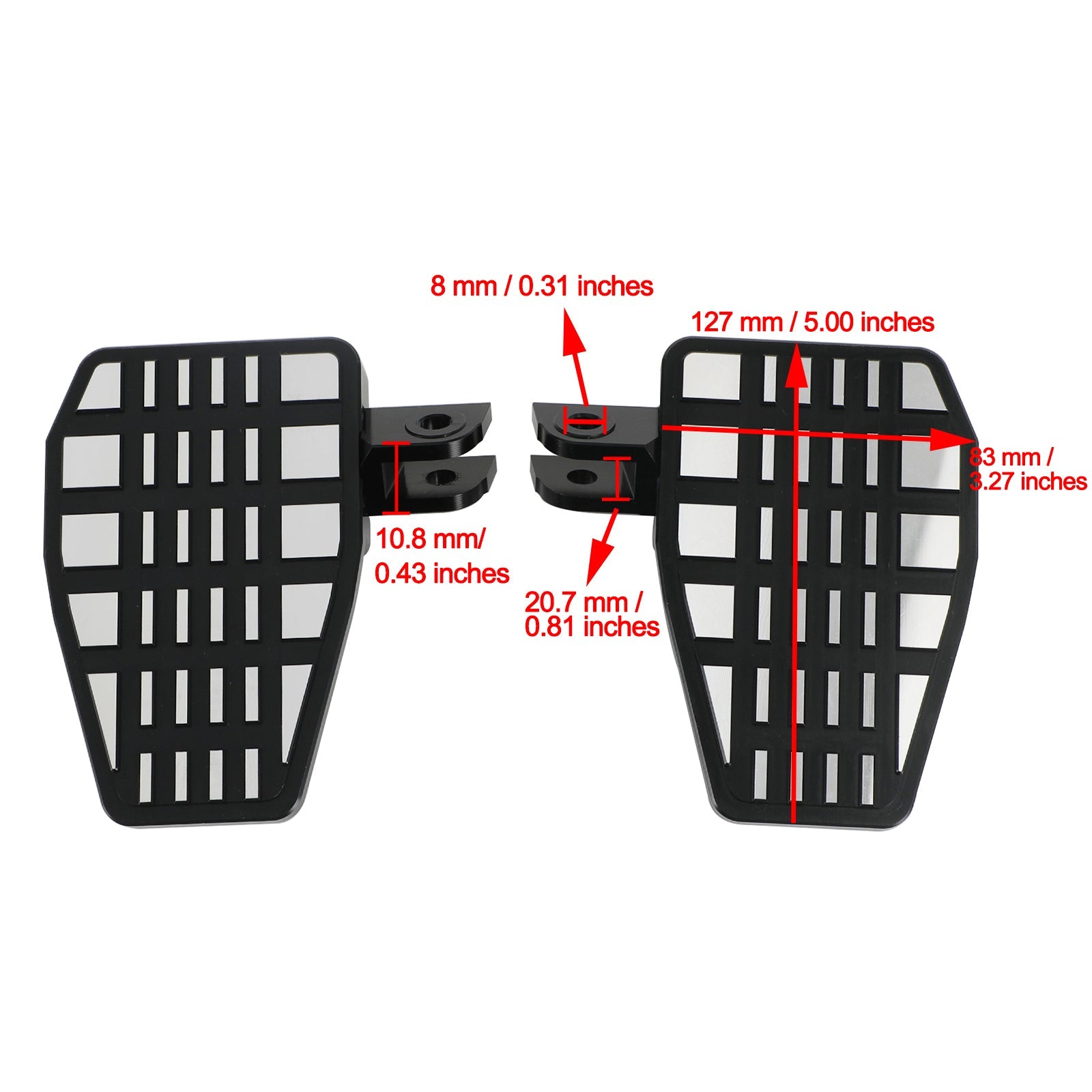 Front Foot Pegs Rest Pedal Pad Footpegs fit for Honda CM1100 CMX1100 2021+ Generic