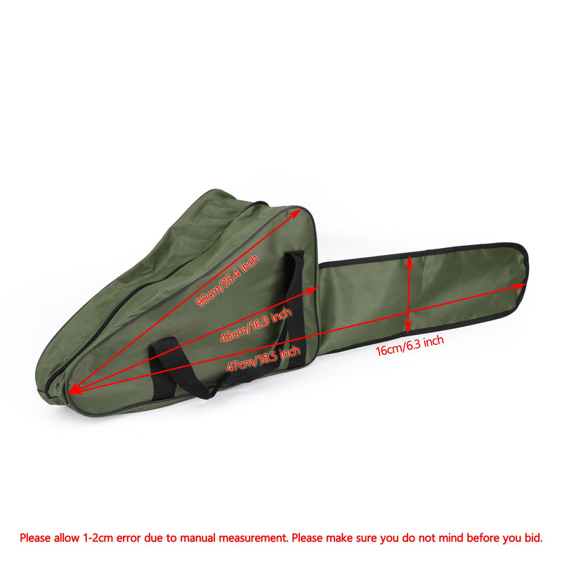 20'' Chainsaw Carrying Bag Holdall Box Chain Saw Portable Green