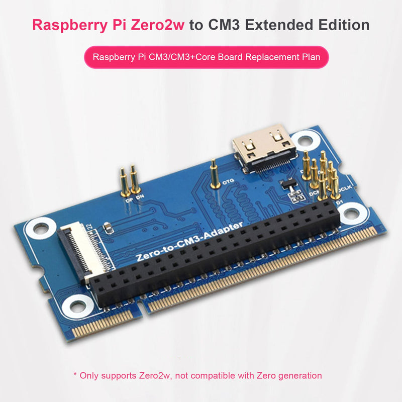 Placa de expansión de 2W a CM3 Placa base Raspberry Pi CM3 Placa adaptadora alternativa