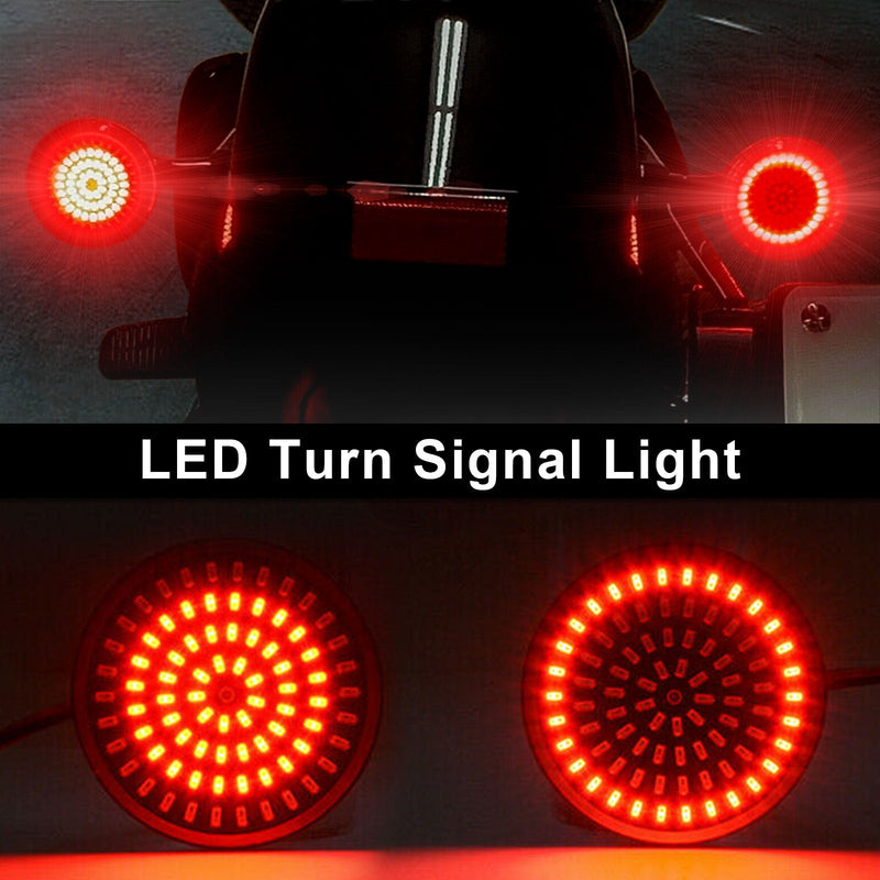1157 مصباح إشارة الانعطاف LED يُدرج مصباح مناسب لـ Softail Touring Dyna Sportster Generic