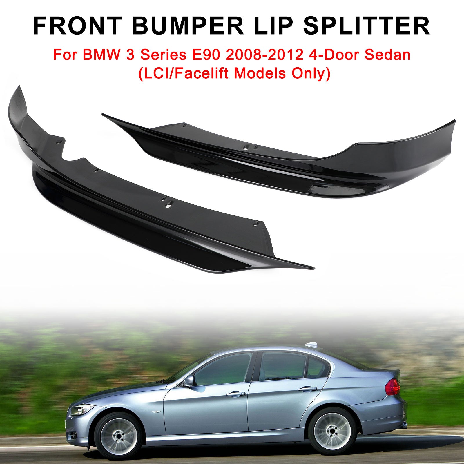 BMW Serie 3 E90 2008-2012 LCI PP Parachoques delantero Spoiler divisor