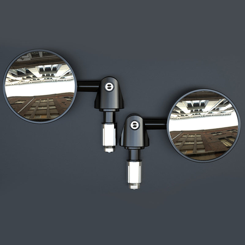Espejos de extremo de barra ajustables de 22 mm Negro Espejo CONVEXO de 73 mm ID de motocicleta de 16-18 mm Genérico