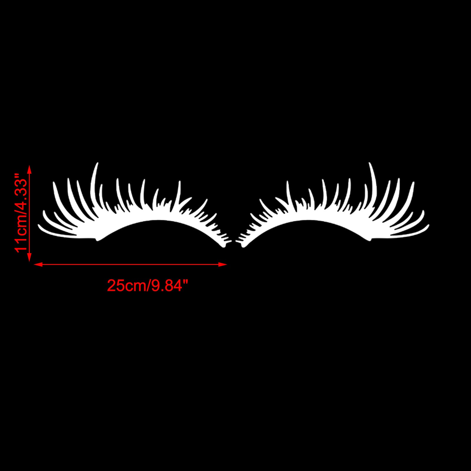 Car Headlight Eyelash Sticker Eyebrow Decal for Porsche Volkswagen Beetle Black Generic