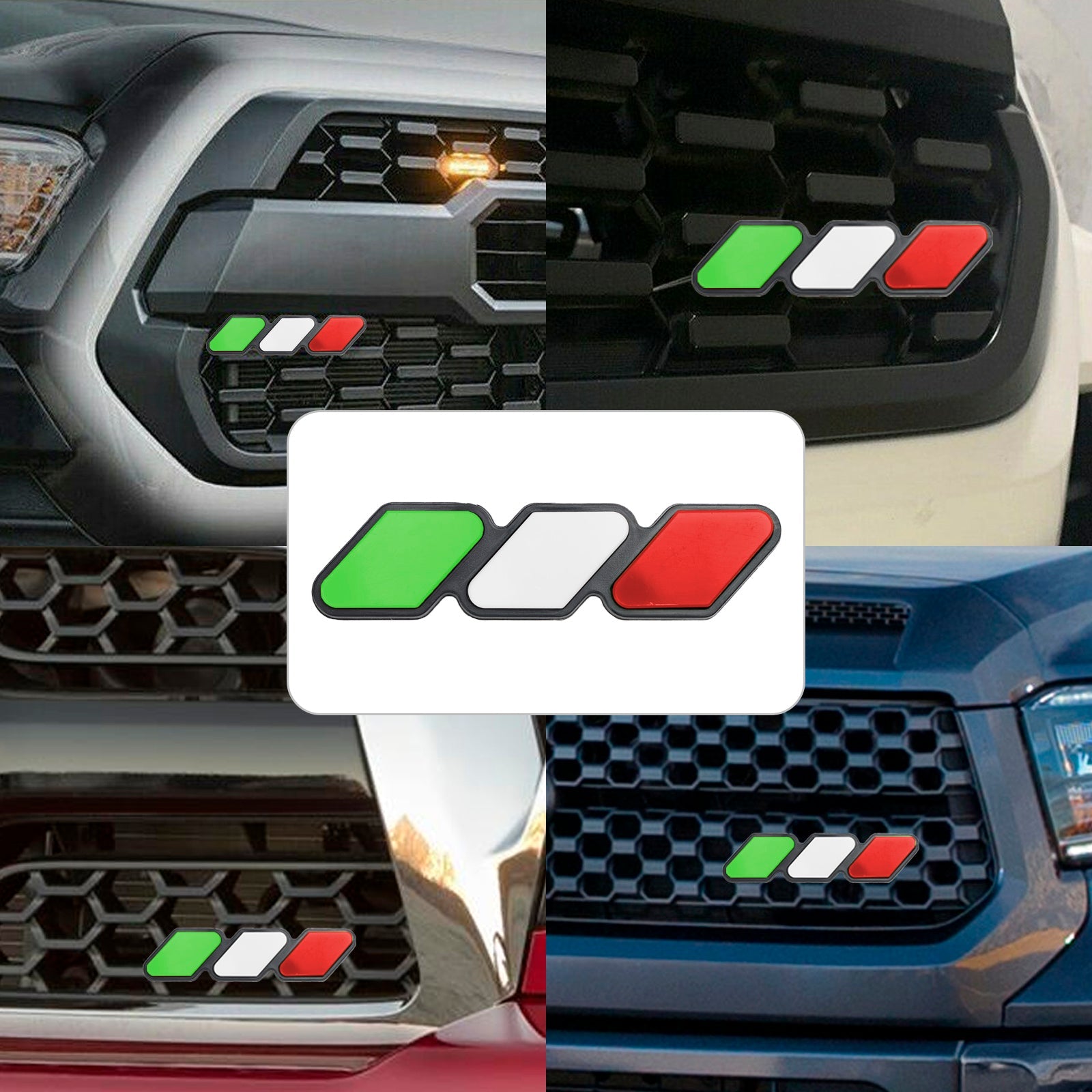 Emblema de rejilla tricolor, accesorios para coche, para Toyota Tacoma TRD Tundra RAV4