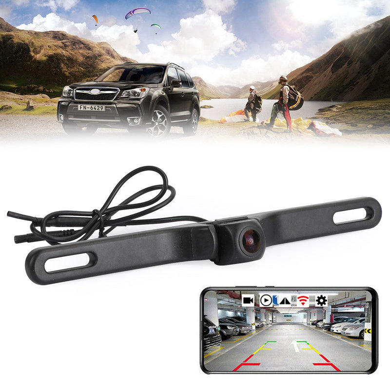 Wireless Car Rear View Backup Camera License Plate Frame Fit For iPhone Android