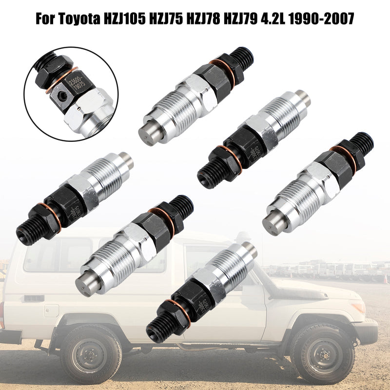 1990-2007 Toyota HZJ105 HZJ75 HZJ78 HZJ79 6 uds inyectores de combustible 23600-19075
