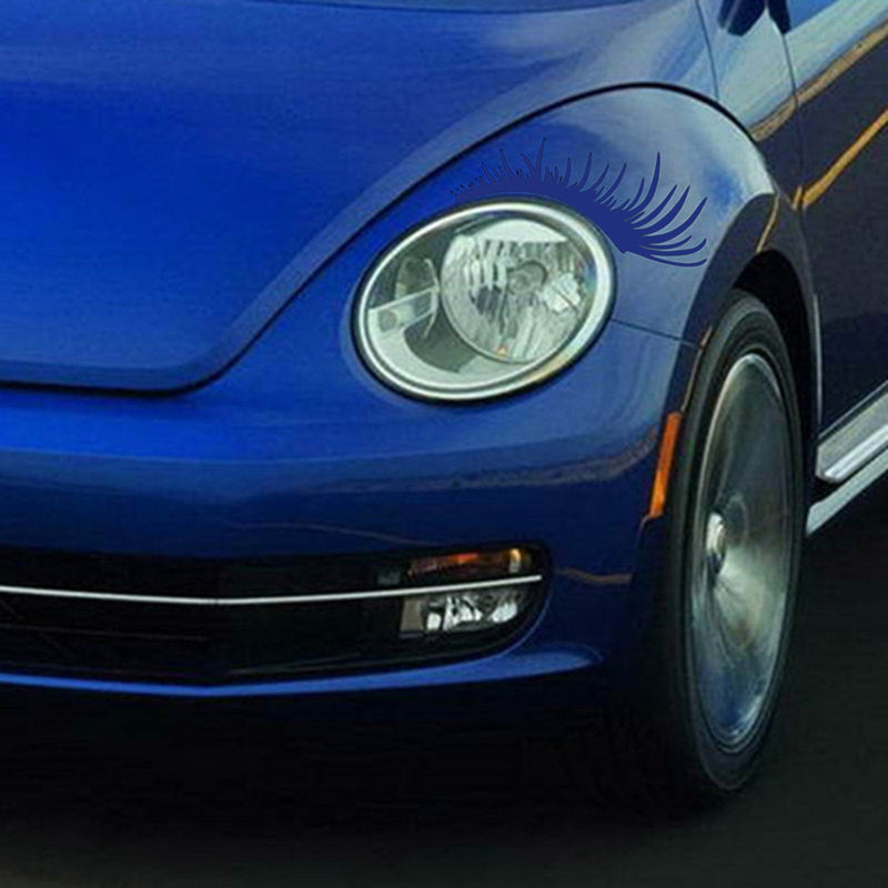 Etiqueta engomada de la ceja de la etiqueta engomada de la pestaña del faro del coche para Porsche Volkswagen Beetle negro genérico