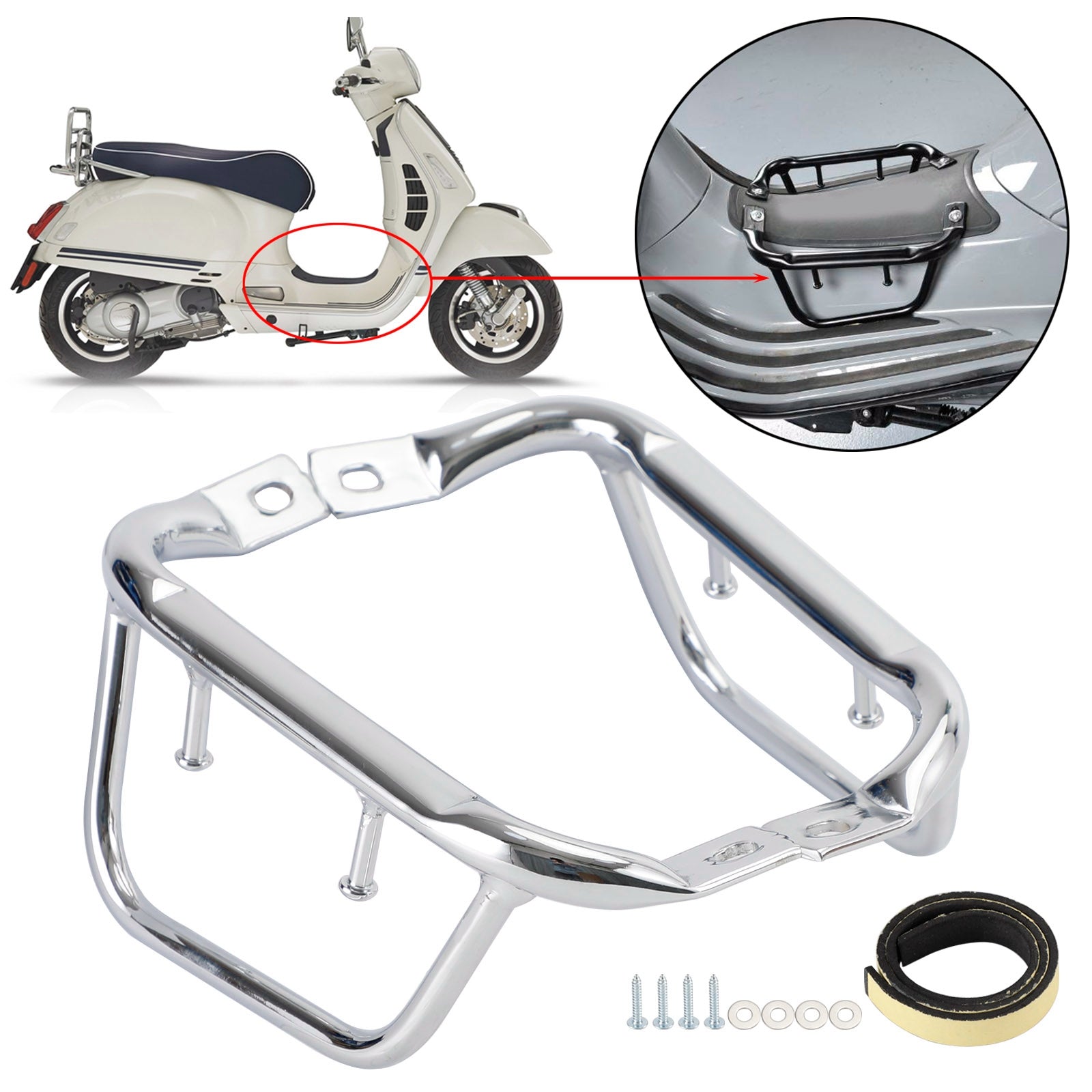 Vespa Sprint Primavera 50 125 150 Side Floor Board Luggage Rack