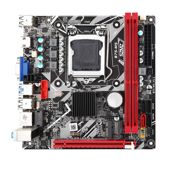 Placa base B75-MS LGA 1155 compatible con 2 * DDR3 USB3.0 SATA3 NVME WIFI Bluetooth