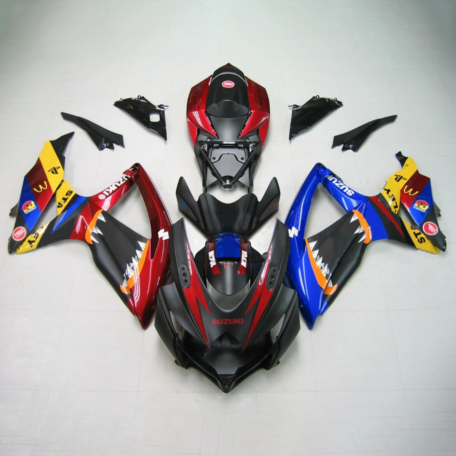 سوزوكي GSXR 600/750 2008-2010 الهدايا المجمعة هيكل السيارة البلاستيك ABS K8