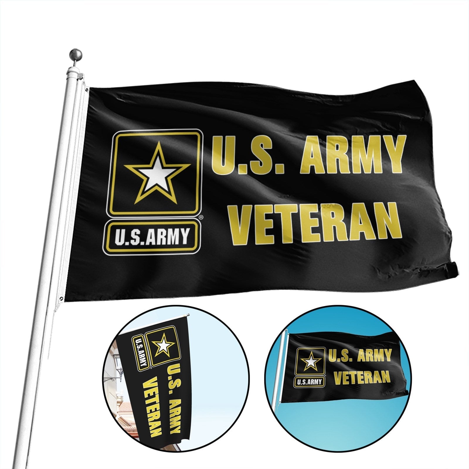 3X5 FT U.S. Army Veteran Flag American Flag United States Garden Flag USA