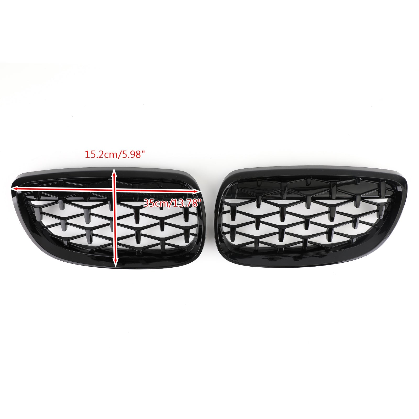 Front Kidney Grille Grill for BMW 2007-2010 E92 E93 328i 335i 2DR Meteor Black Generic