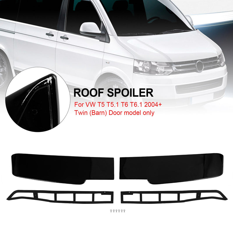 Alerón negro Premium para puerta de Granero, compatible con VW Transporter T5 T5.1 T6 T6.1