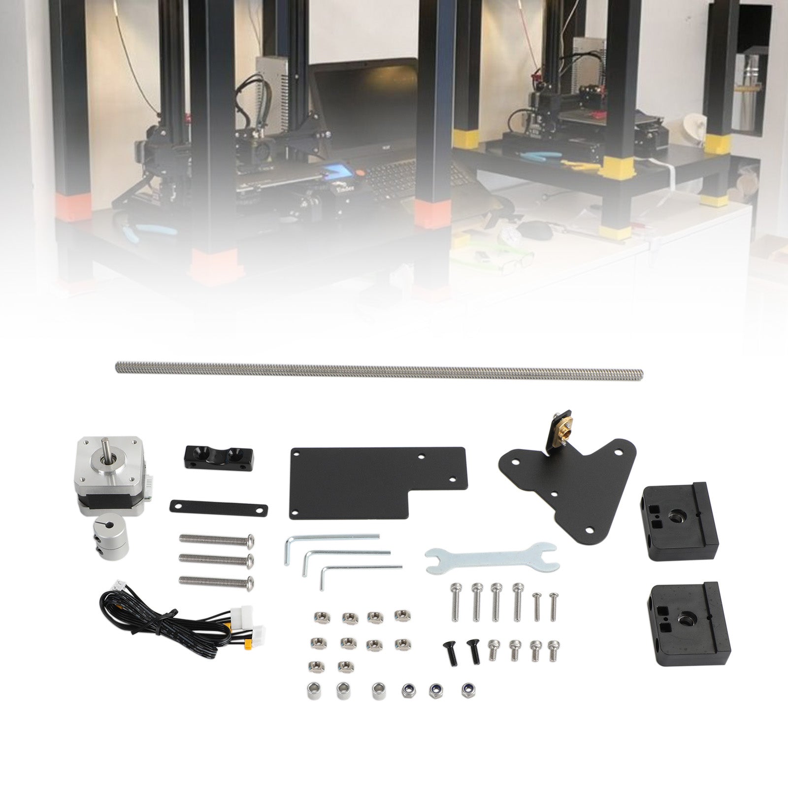 3D Printer Upgrade Parts Dual Z-Axis Screw Rod for Ender-3/Ender-3 V2/Pro