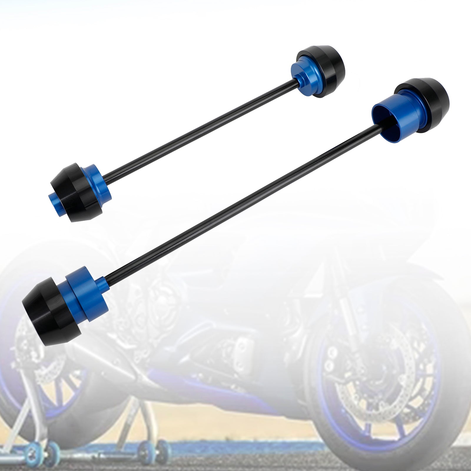 Front Rear Axle Fork Wheel Slider Cnc Blue Fits For Yamaha Yzf-R7 Yzf R7 21-23