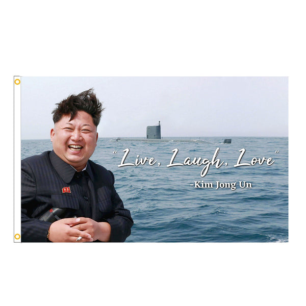 علم كيم جونغ أون لايف اضحك الحب راية علم الحديقة 3x5FT