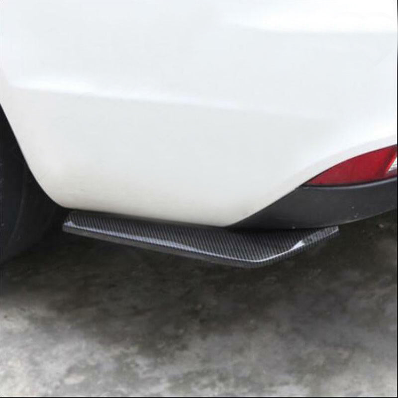 2PCS Car Rear Bumper Fin Canard Splitter Diffuser Valence Spoiler Lip Carbon Fiber Look Generic
