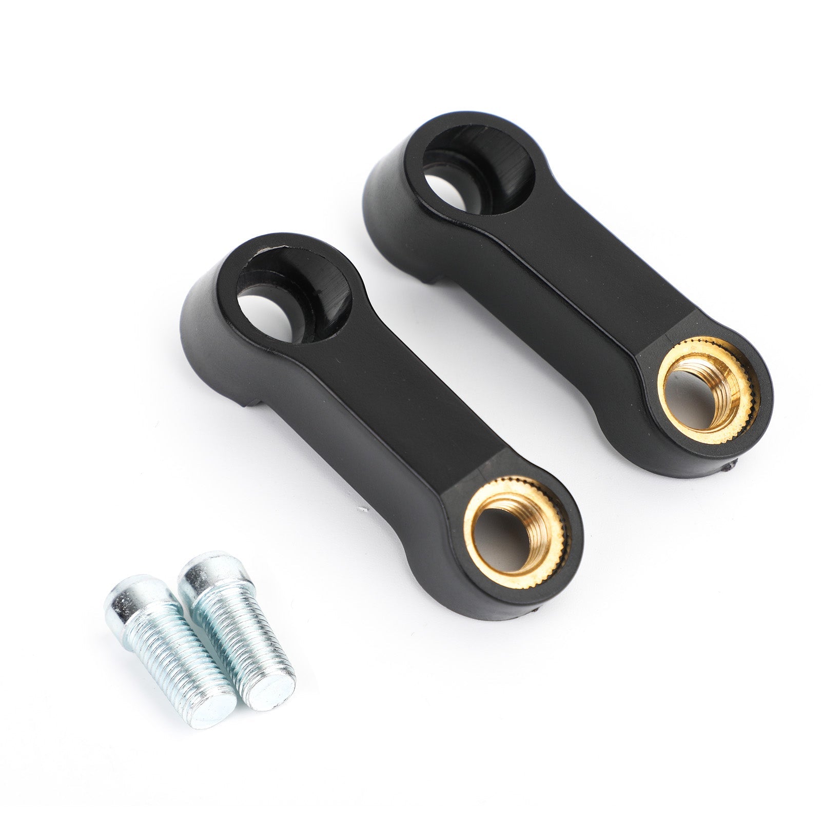 Motorcycle Mirror Extender Riser Extension Bracket Black 10mm M10 Fit for Honda Generic