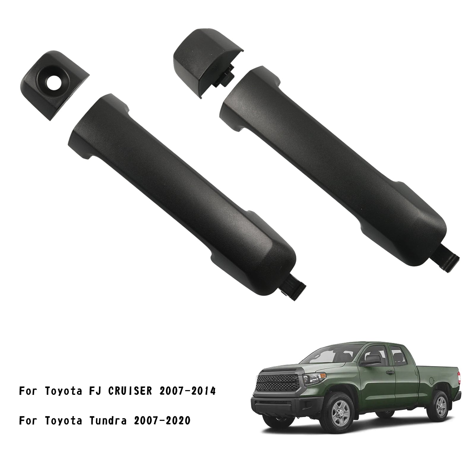 2x Black Exterior Door Handle 69210-0C010 For Toyota FJ CRUISER 07-14/Tundra 07 Generic