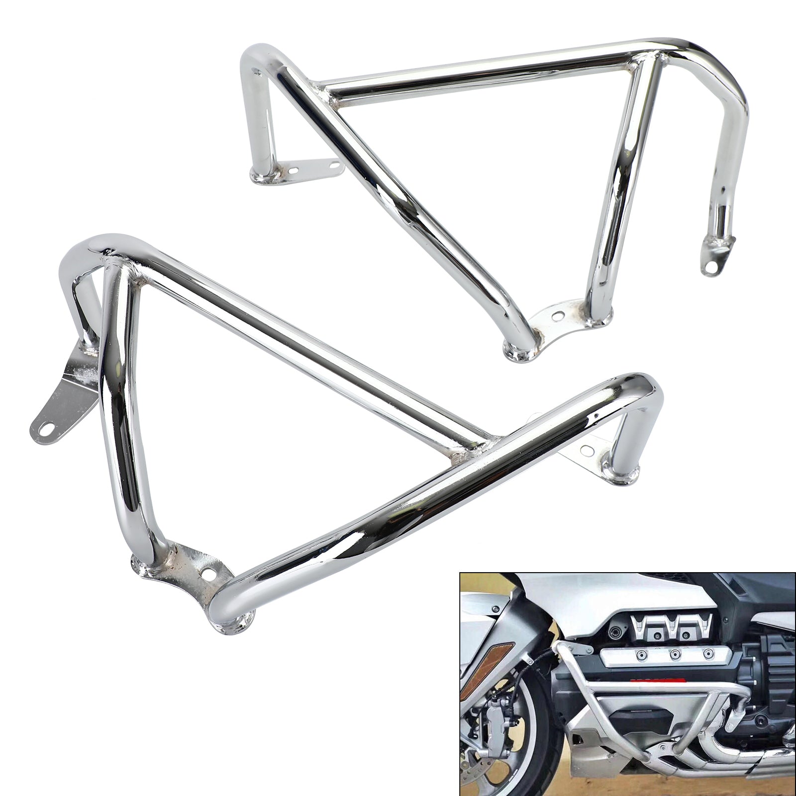 Engine Guards Frame Crash Bars Fit For Honda Goldwing Gl1800 F6C 18-20 19 Chrome Generic