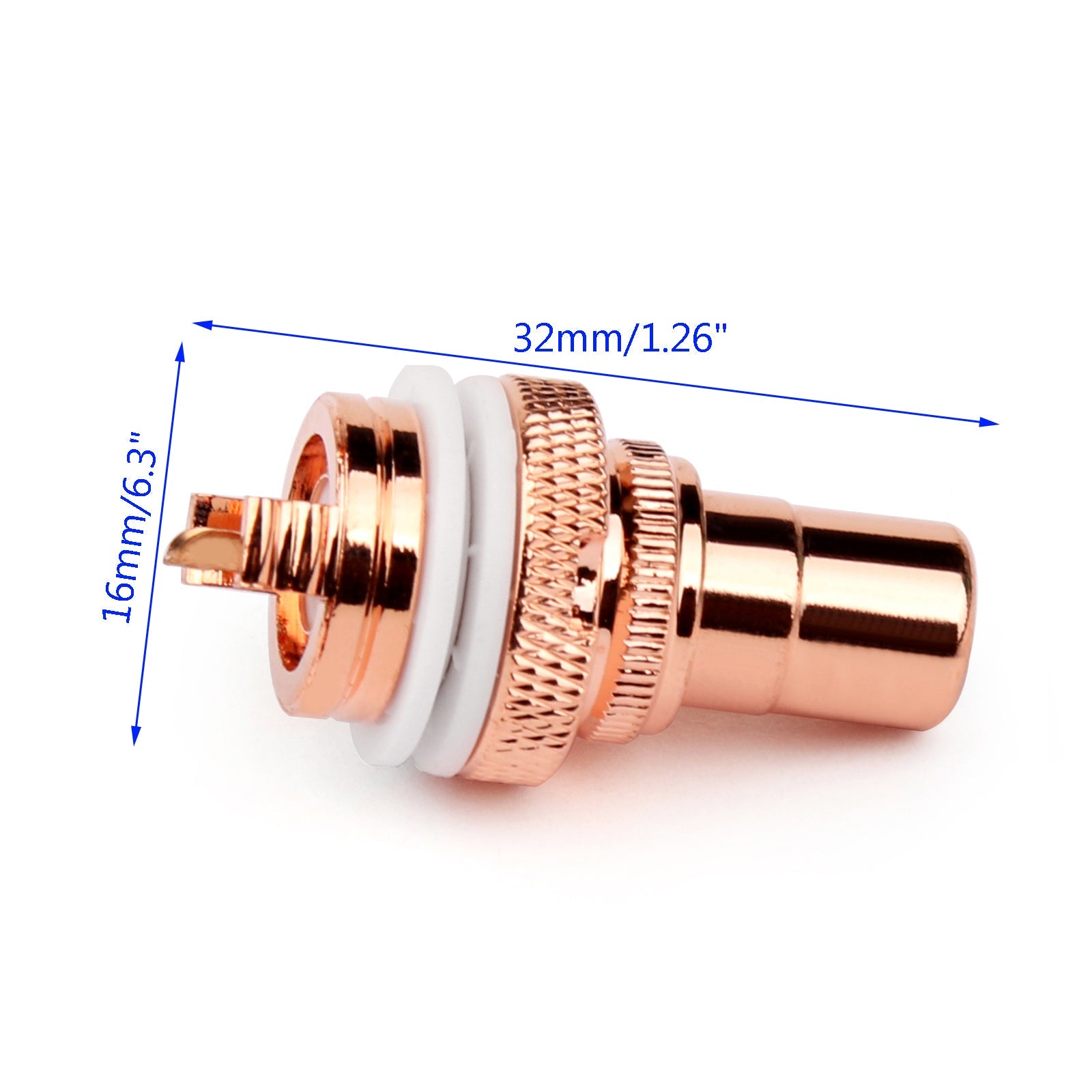 4PCS White RCA Female Socket Chassis Connector High Quality Copper Jack