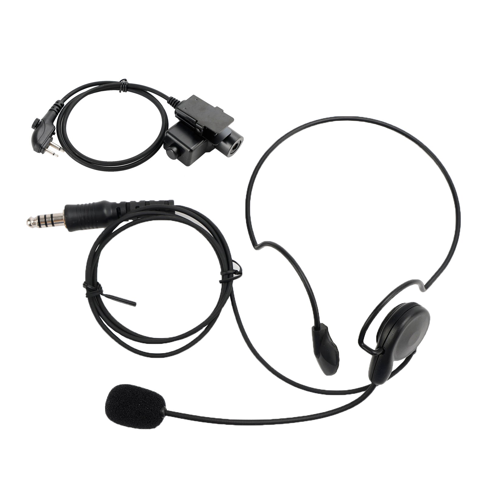 Auriculares tácticos con enchufe de montaje trasero 7,1-C7, 6 pines, U94 PTT para HYT TD500 TD510 TD520