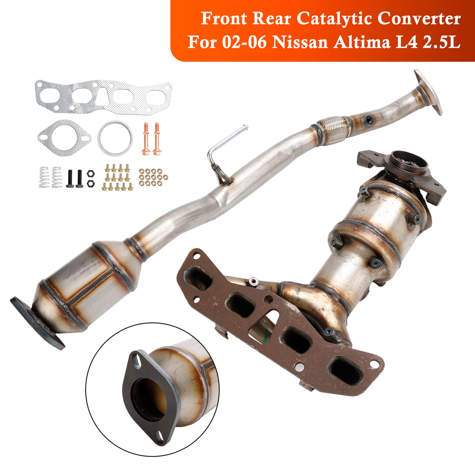 Pair Front Rear Catalytic Converter For 02-06 Nissan Altima 2.5L Direct Fit