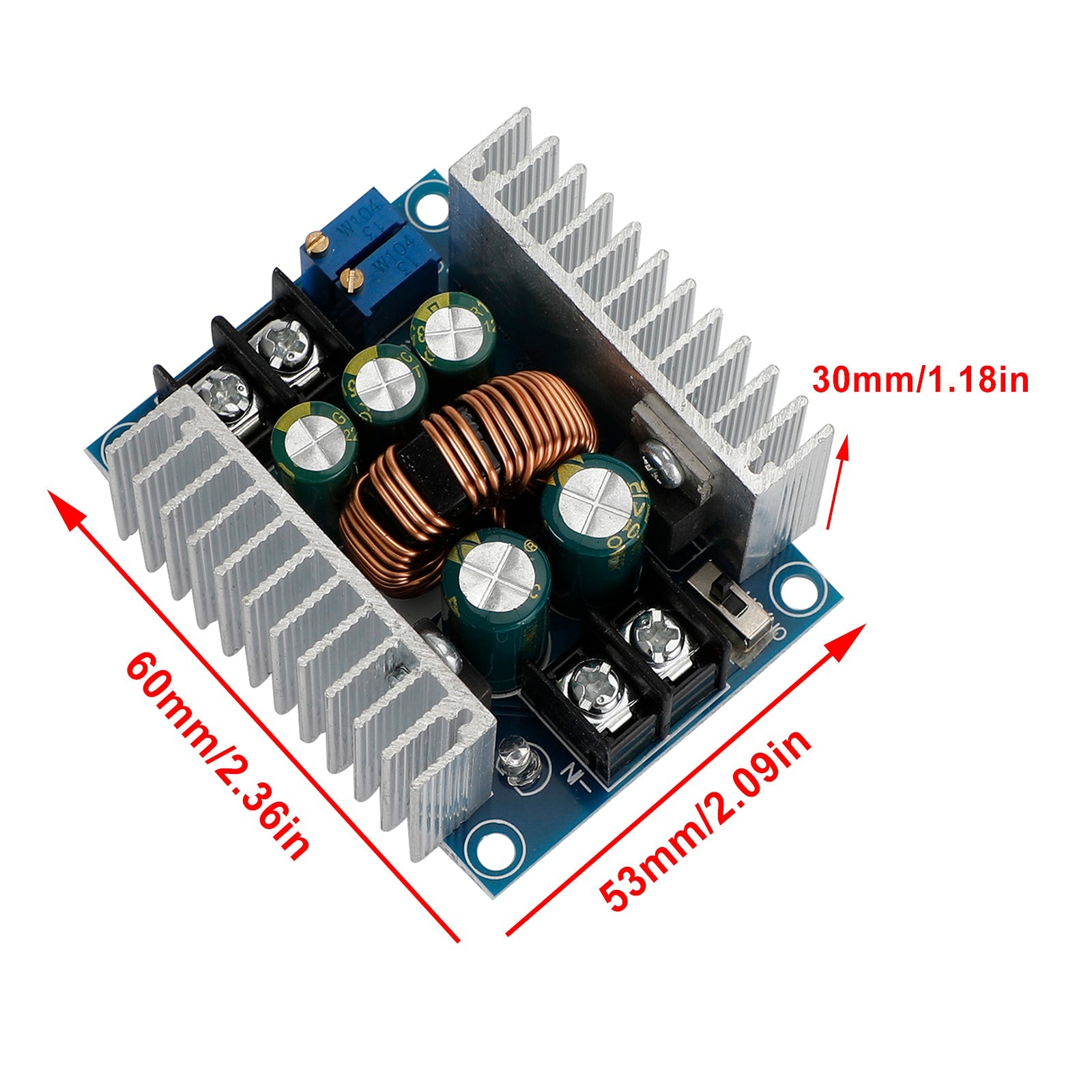 محول DC-DC 20 أمبير 300 وات، لوح شاحن قابل للتعديل