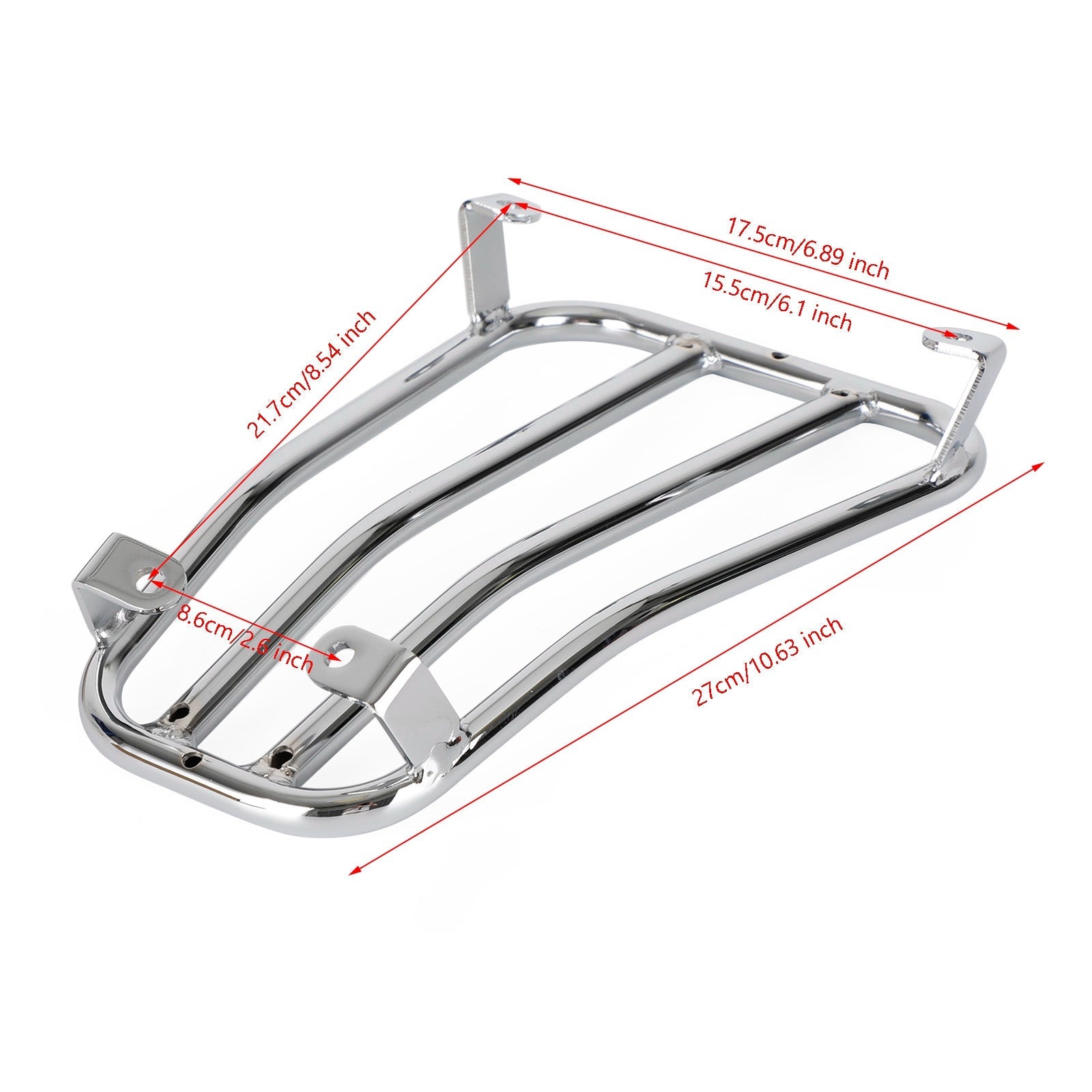 CHROME-PLATED FLOOR BOARD LUGGAGE CARRY SUPPORT RACK FOR VESPA GTS GTV GTL GT Generic