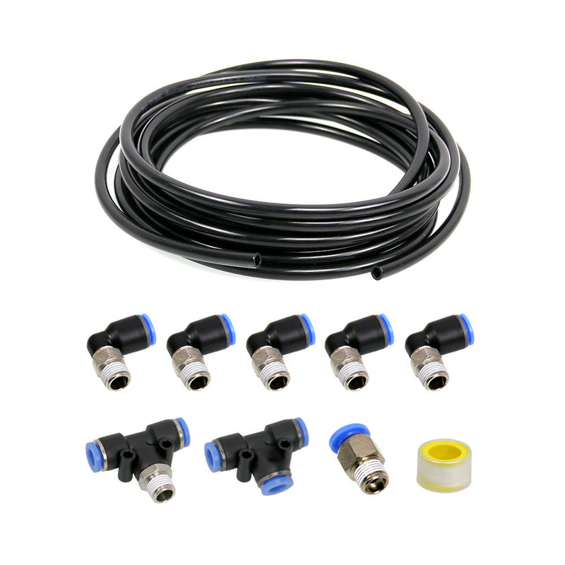 PUSH LOCK Black Vacuum Fitting Kit Turbo Wastegate & Solenoid for Turbo Vehicles Generic
