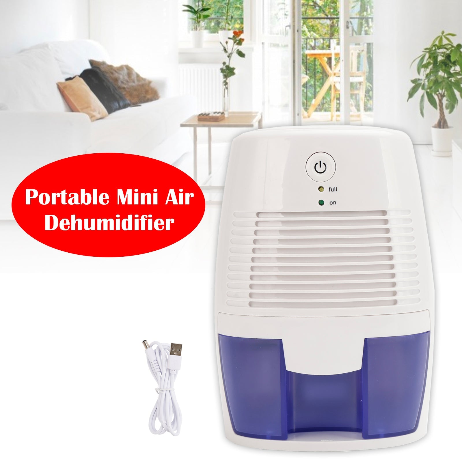 500ML Portable Mini Air Dehumidifier for Damp/Mould/Moisture in Home Ultra Quiet