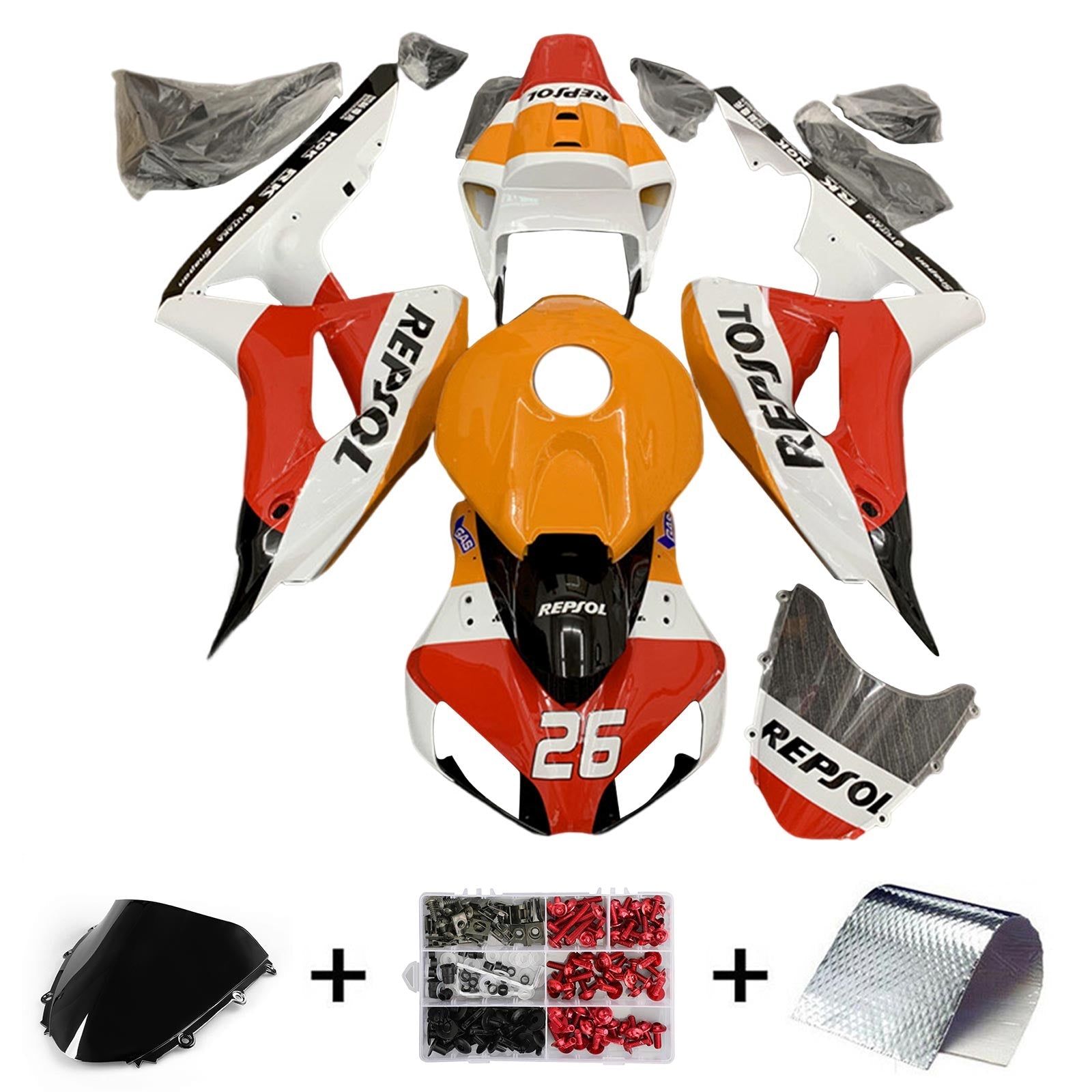 هوندا CBR1000RR 2006-2007 الهدايا المجمعة هيكل السيارة البلاستيك ABS