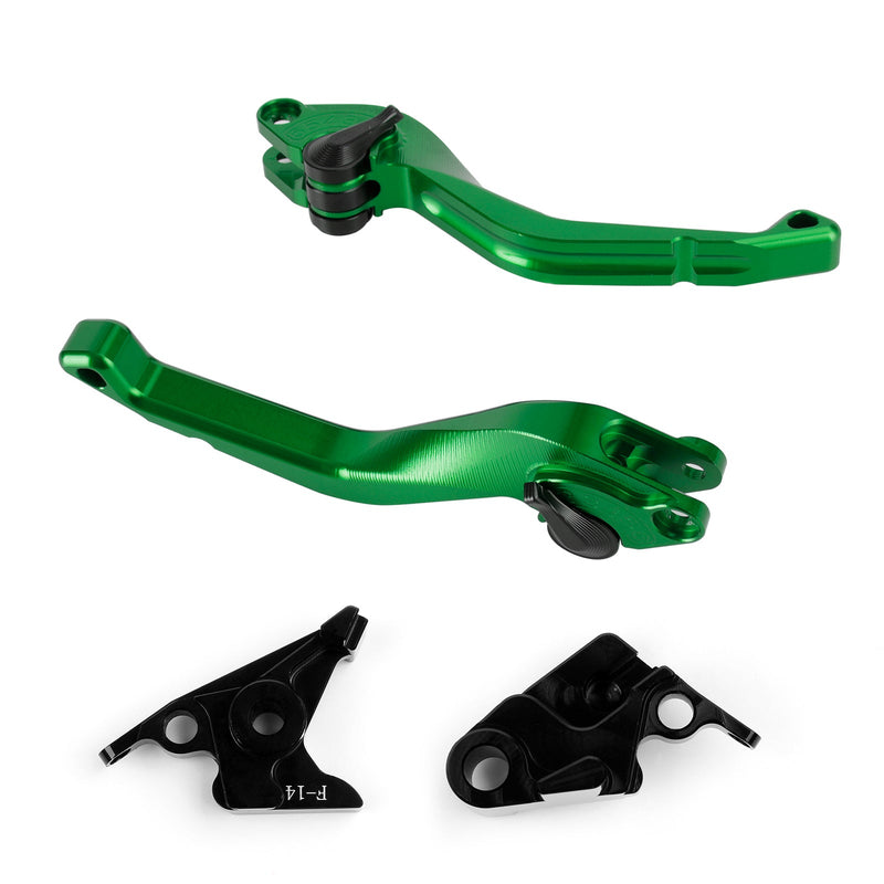 Palanca de freno de embrague corto CNC Kawasaki ZZR600 ZXR400 Z750S ZX9R ER-5