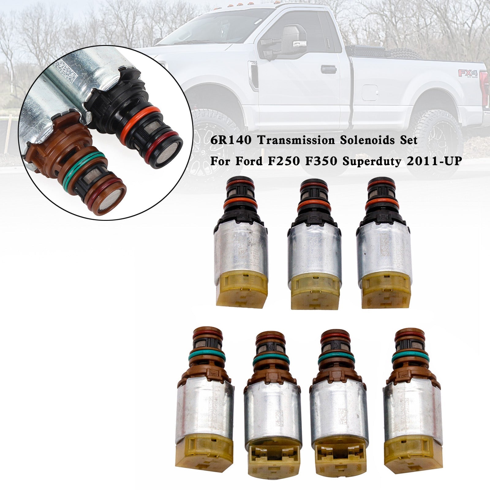 Juego de solenoides de transmisión 6R140 para Ford F250 F350 Superduty 2011 en adelante