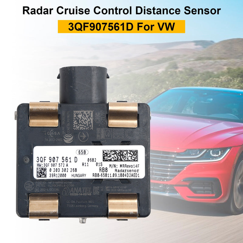 Volkswagen Golf SportWagen 2018-2019 Cruise Control Distance Radar Sensor 3QF907561D