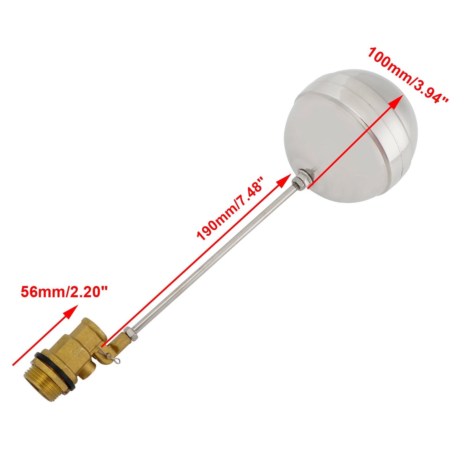 1/2"-1"Male Thread Float Ball Valve Floating Ball Stainless Steel Water Sensor