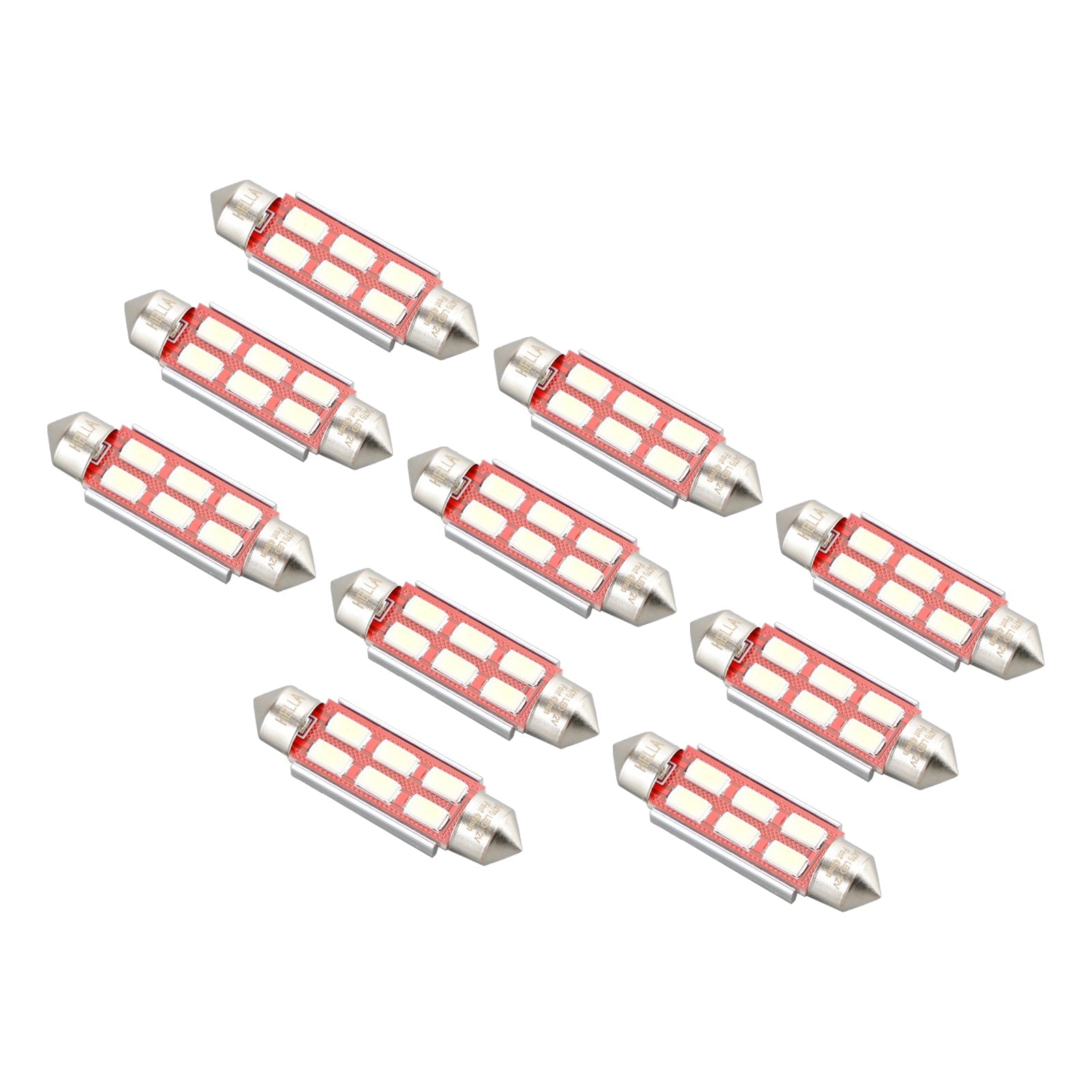 10X For HELLA LED Retrofit 6476W FESTOON 43MM 12V 3W SV8.5-8 6000K