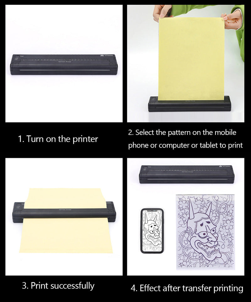 New USB Tattoo Transfer Copier Printer Machine Thermal Stencil Paper Maker