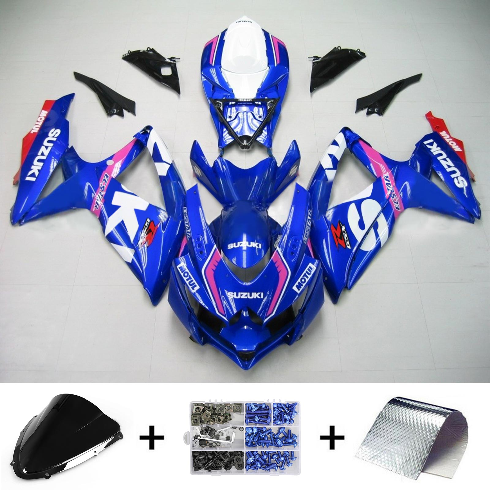 سوزوكي GSXR 600/750 2008-2010 الهدايا المجمعة هيكل السيارة البلاستيك ABS K8