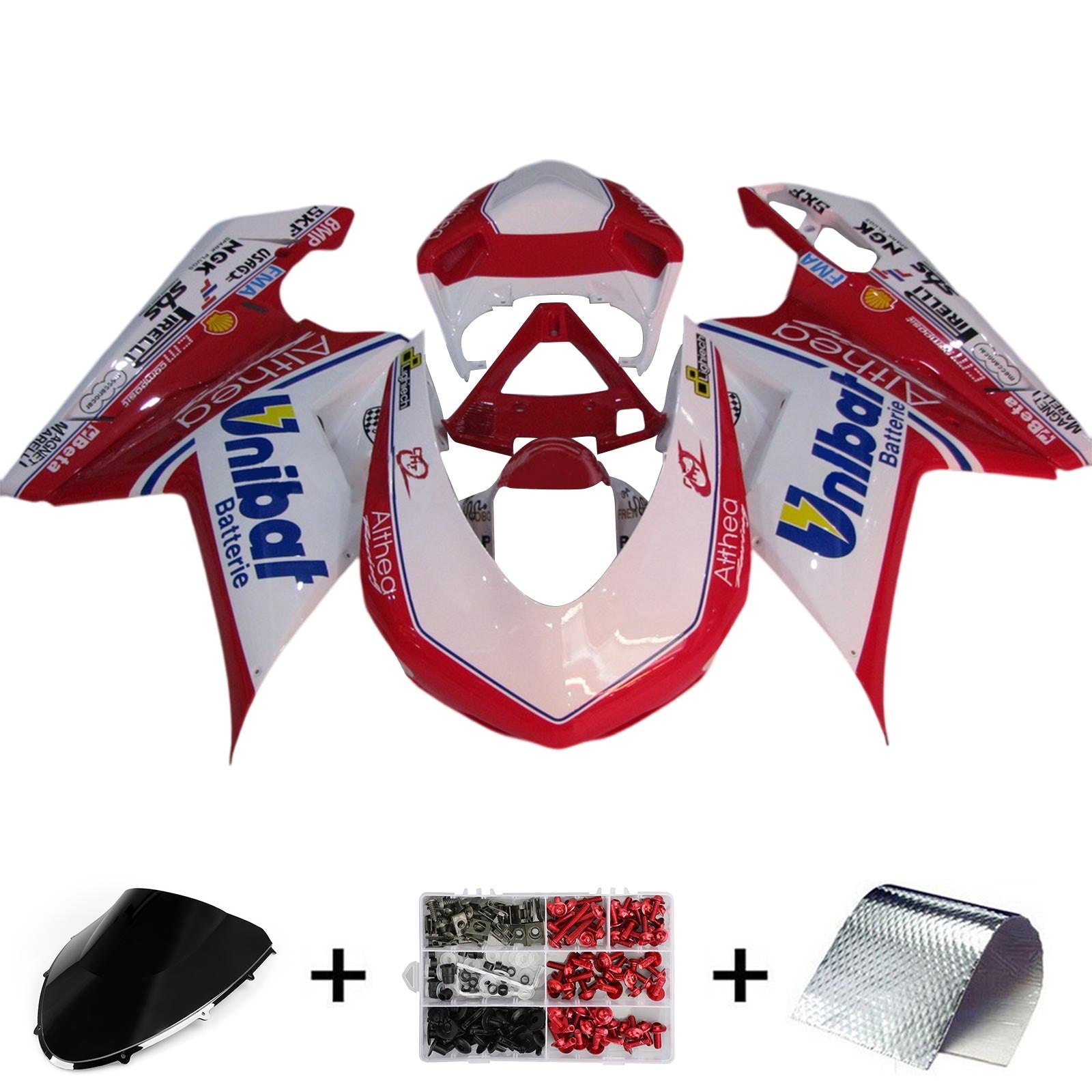 Ducati 1098 1198 848 2007-2011 Fairing Kit Bodywork ABS