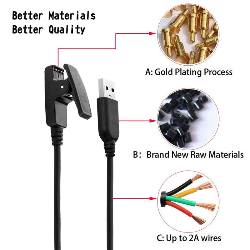 كابل بيانات شحن USB لساعة Garmin Approach G10/S20/Vivomove HR