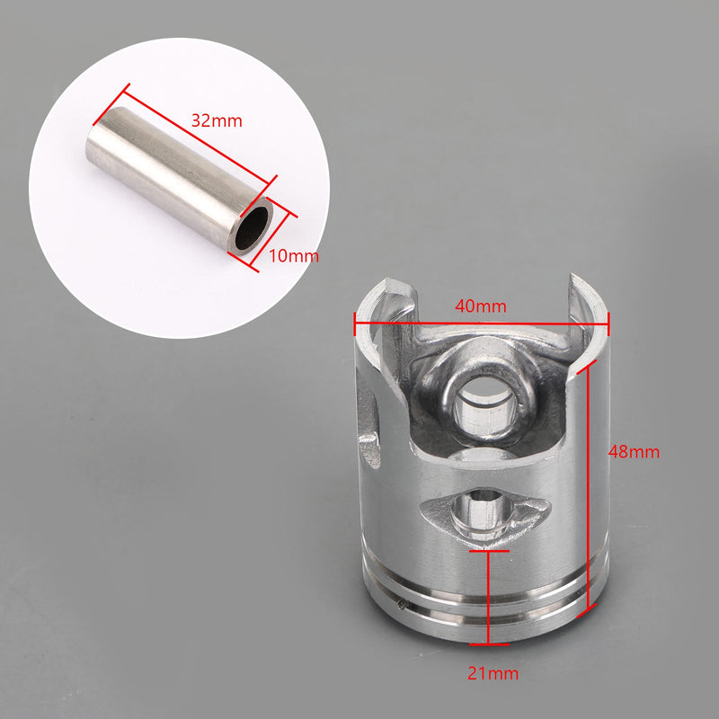 Kit de clip de pasador de anillo de pistón para Can-Am Mini Ds Quest 50 2002-2006 STD (40 mm) 0,25 mm (40,25 mm) 0,50 mm (40,50 mm) 0,75 mm (40,75 mm) 1,00 mm (41 mm) Tamaño de orificio genérico