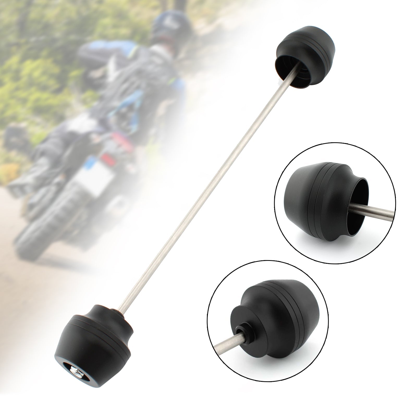 2020-2021 Yamaha Tenere 700 Front Axle Fork Sliders Crash Bobbins Black