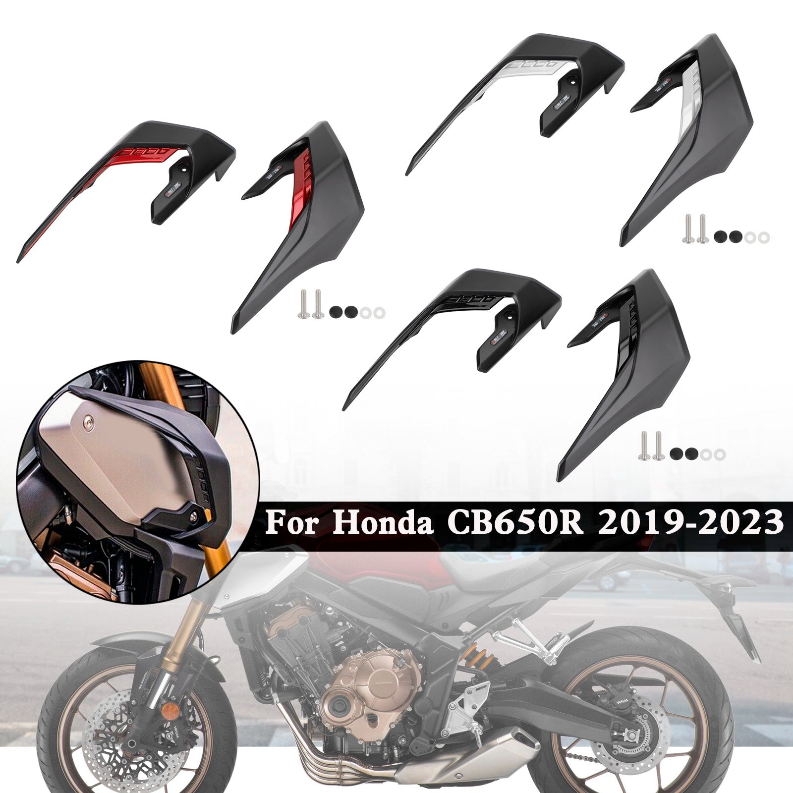 2019-2023 Honda CB650R Side Spoilers Aerodynamic Wing Deflector Fairin