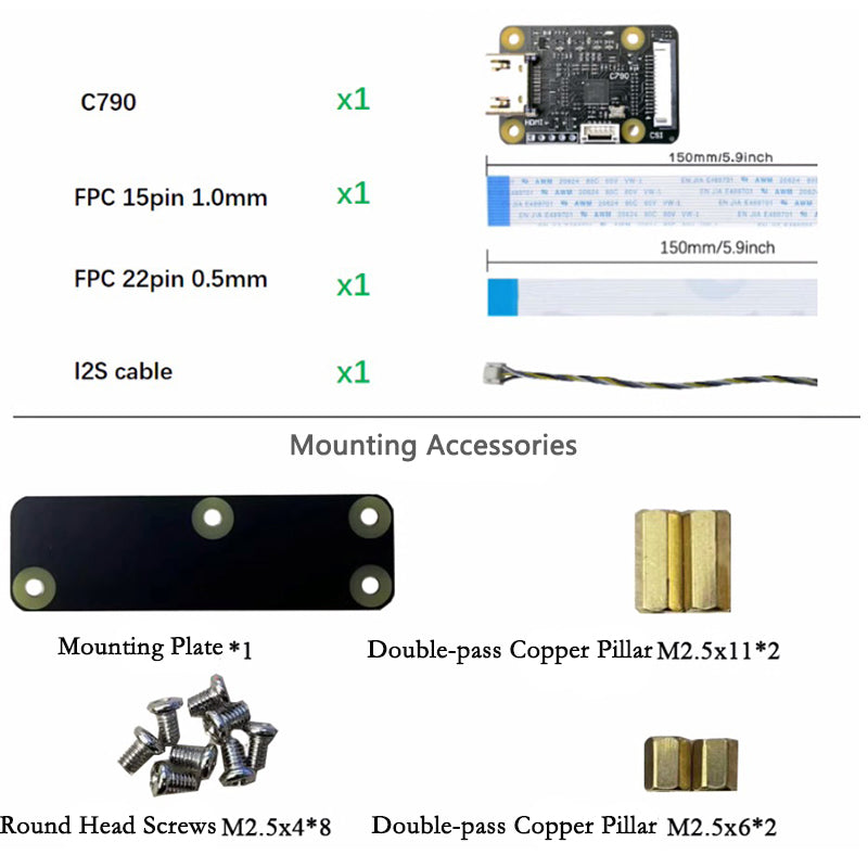 Módulo HDMI a CSI-2 C790 Entrada HDMI a placa de expansión CSI C0779 Pikvm